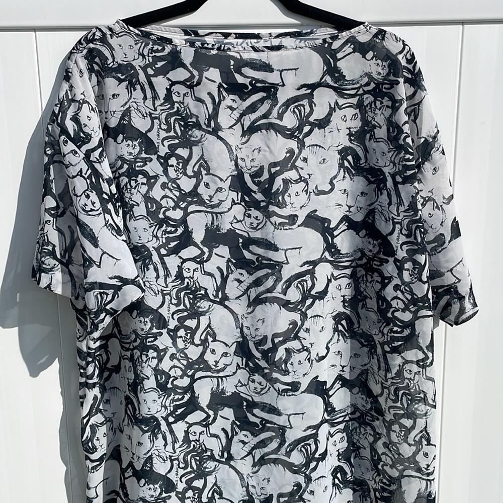 Rare American apparel cat print one size fits all chiffon dress